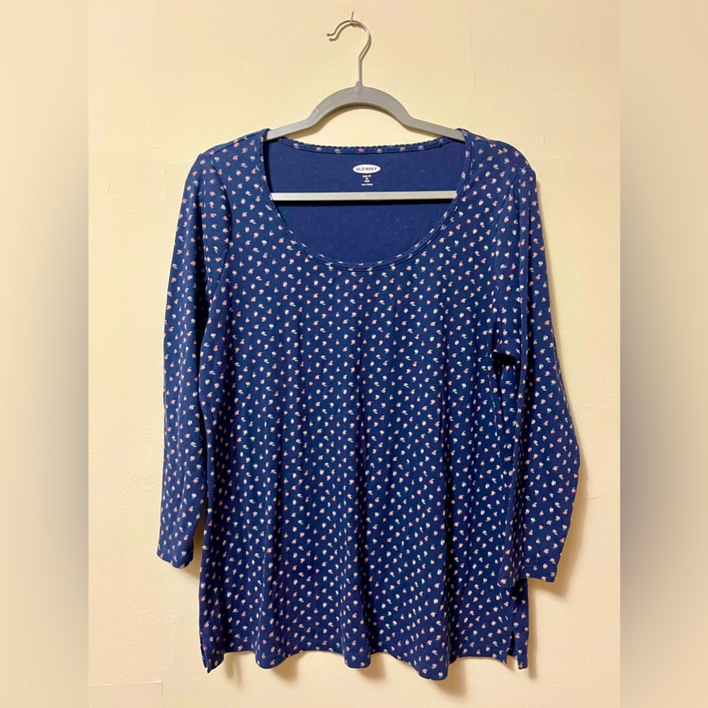 EUC Old Navy Women’s 1X Slim Fit Floral Top